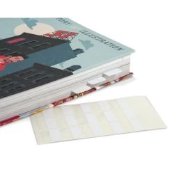 Self-Adhesive White Blank Index Tabs (72-Pack)