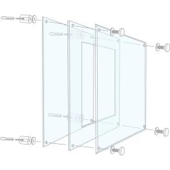 Gaylord Archival® Essential Acrylic Sandwich Frame Kit With Acrylic Mat -Storage protective equipment 1807 05 EssentialFrameIllustration3Piece