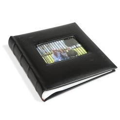 Pioneer® Leatherette Embossed Photo Album -Storage protective equipment 200EF BKa