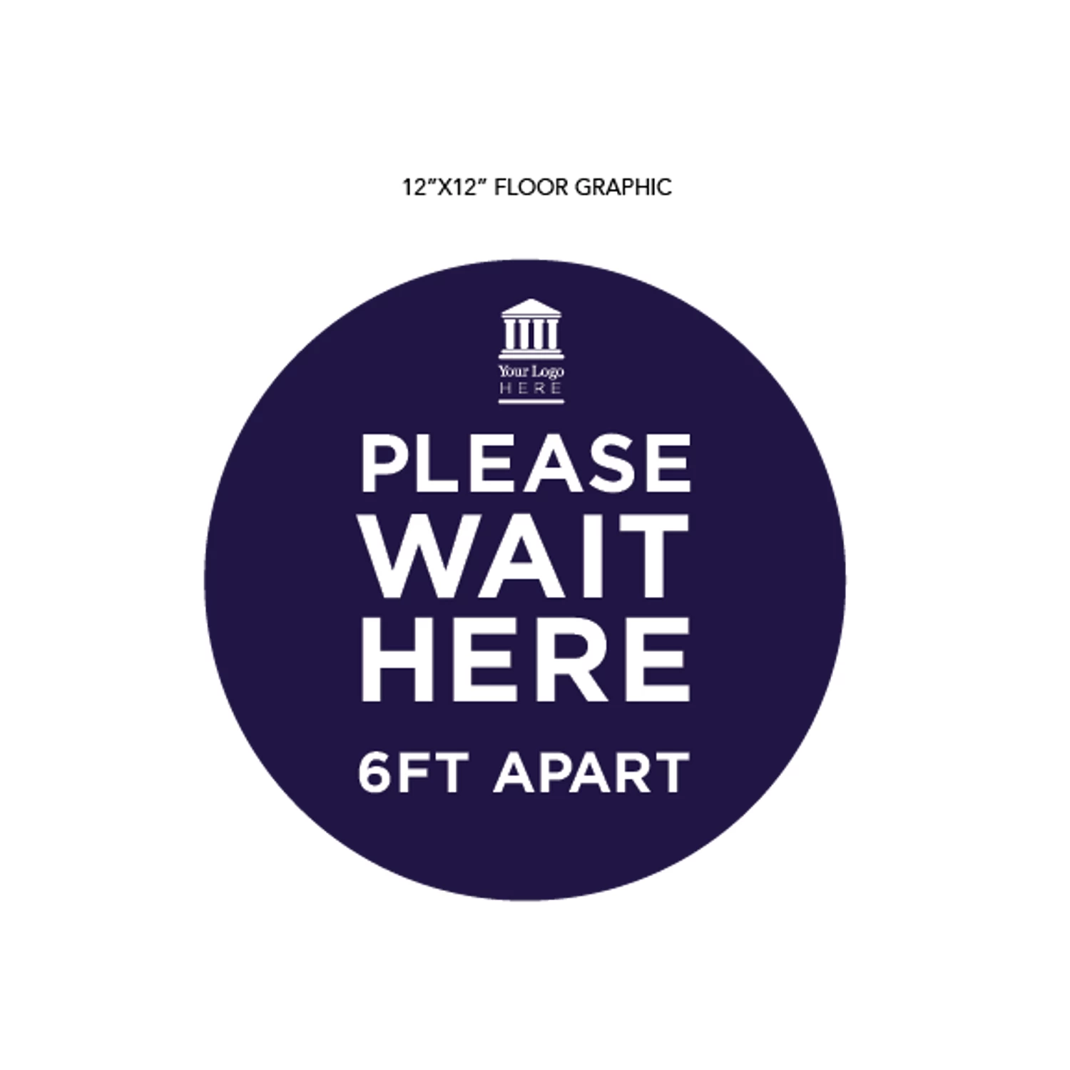"Wait Here" Adhesive Vinyl Graphic For Carpeted Floors (4-Pack) 6 "Wait Here" Adhesive Vinyl Graphic For Carpeted Floors (4-Pack) - Image 6