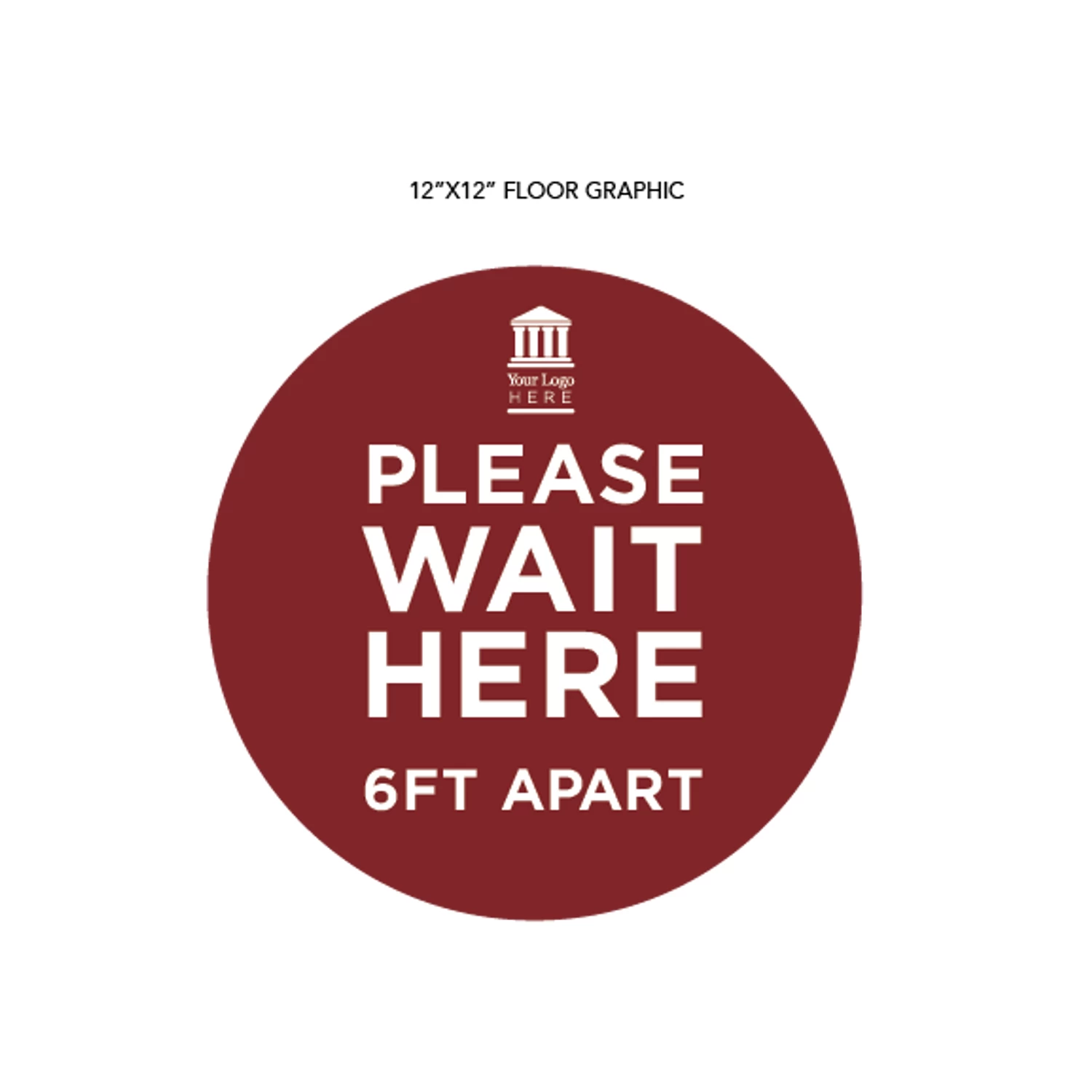 "Wait Here" Adhesive Vinyl Graphic For Carpeted Floors (4-Pack) 7 "Wait Here" Adhesive Vinyl Graphic For Carpeted Floors (4-Pack) - Image 7