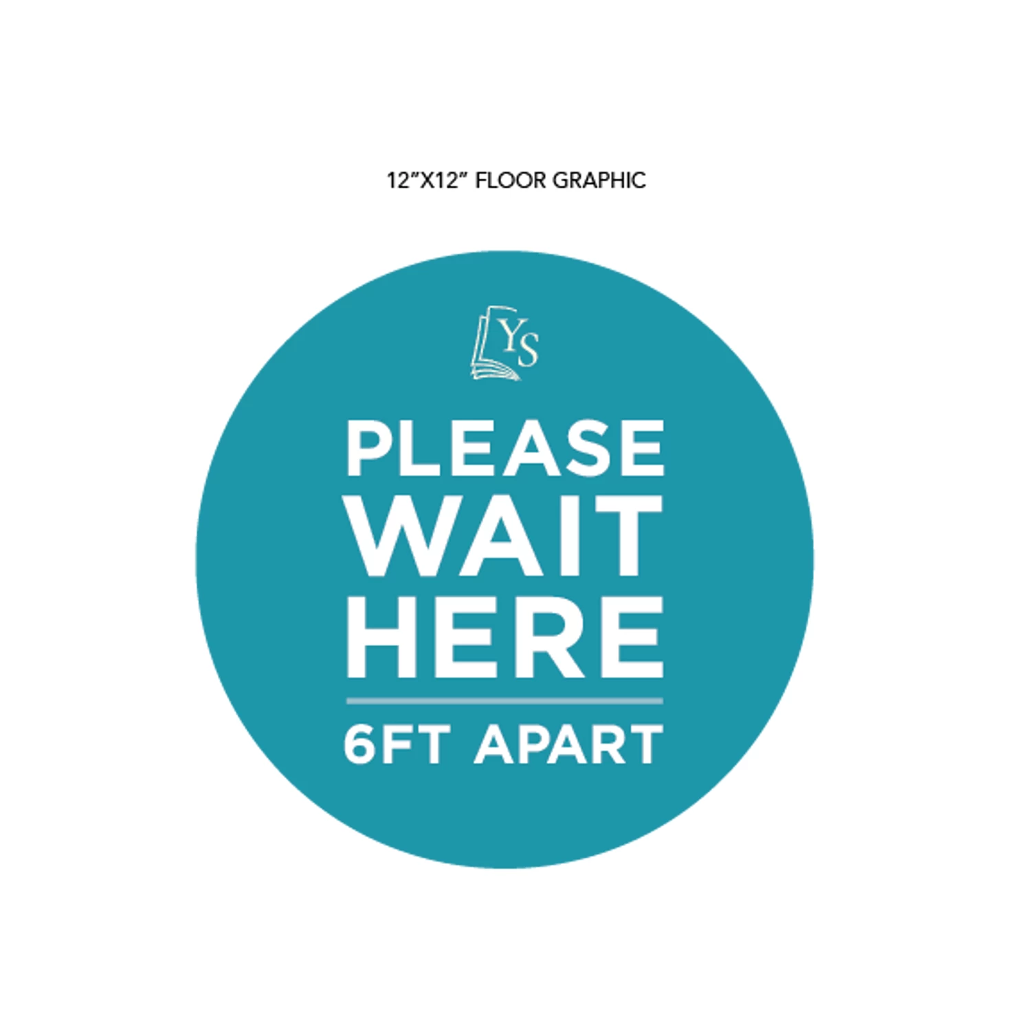 "Wait Here" Adhesive Vinyl Graphic For Smooth Floors (4-Pack) 3 "Wait Here" Adhesive Vinyl Graphic For Smooth Floors (4-Pack) - Image 3