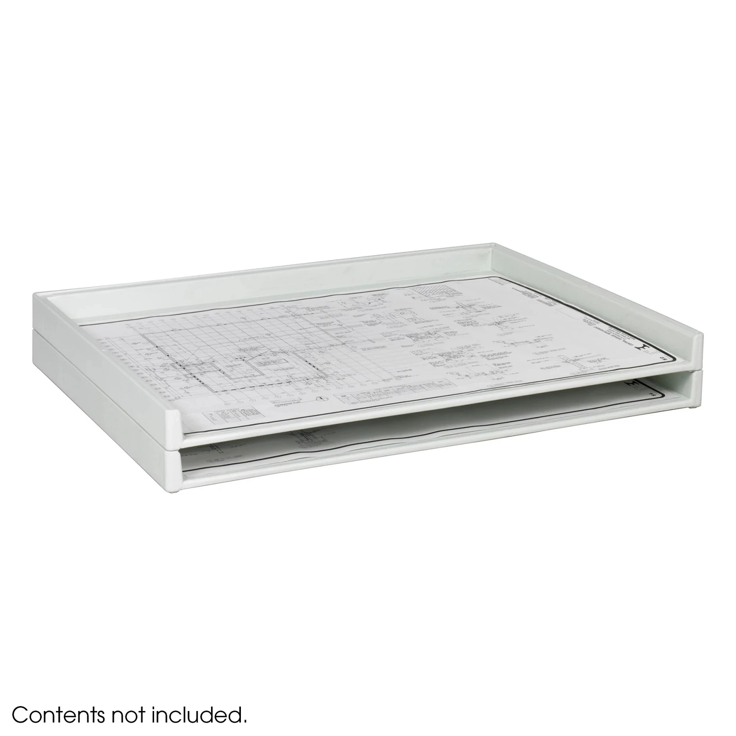 Safco® 45 1/4" Horizontal Stacking Trays (2-Pack) 1 Safco® 45 1/4" Horizontal Stacking Trays (2-Pack)