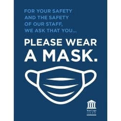 "Please Wear A Mask" Custom Vinyl Window Clings (4-Pack)