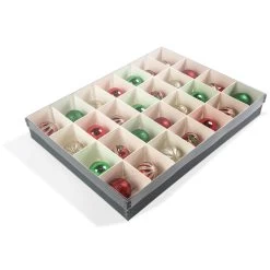 Gaylord Archival® Clear Lid 28-Compartment Ornament Box