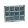 Gaylord Archival® E-flute Clear Lid 12-Capacity Multi-Divider Box
