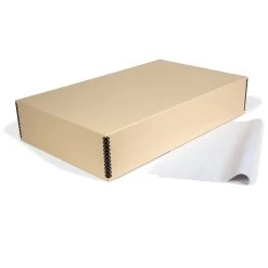 Gaylord Archival® Tan Barrier Board Textile Box With Tissue