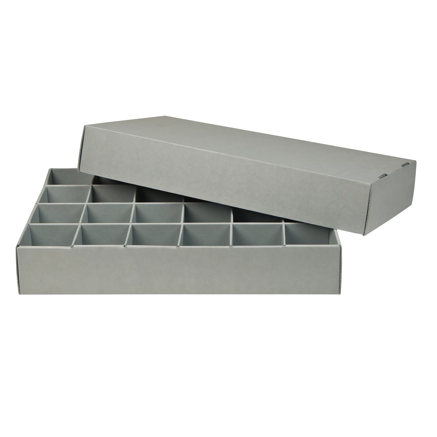 Gaylord Archival® E-flute Board Lid 24-Capacity Multi-Divider Box 1 Gaylord Archival® E-flute Board Lid 24-Capacity Multi-Divider Box