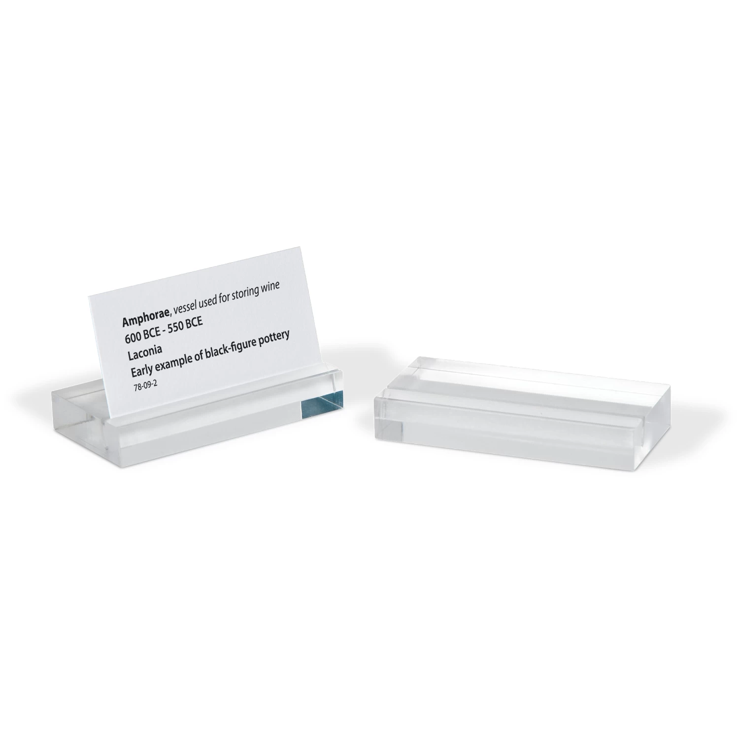 Acrylic Slot Block Label Holders (12-Pack) 1 Acrylic Slot Block Label Holders (12-Pack)