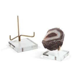 Brass & Acrylic Single Post Back Display Easel