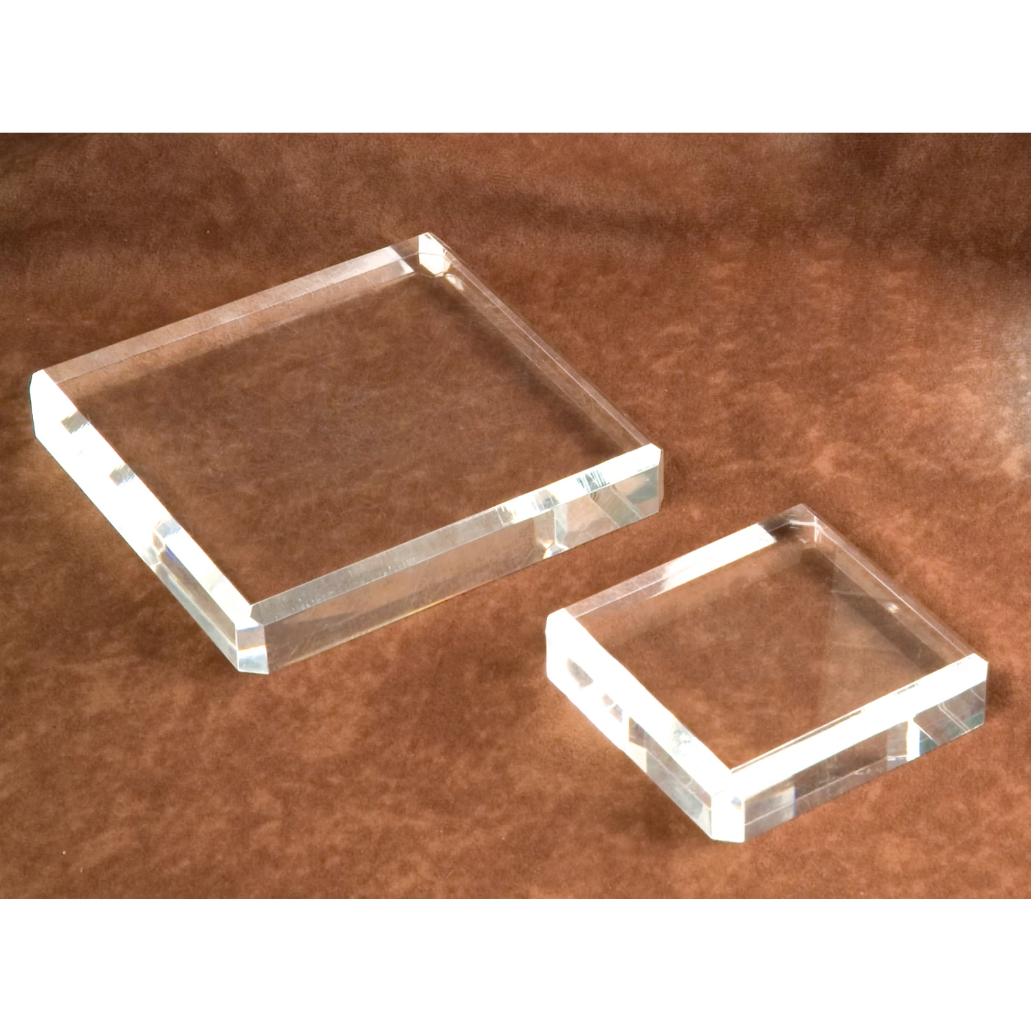 Clear Acrylic Beveled Display Base 1 Clear Acrylic Beveled Display Base