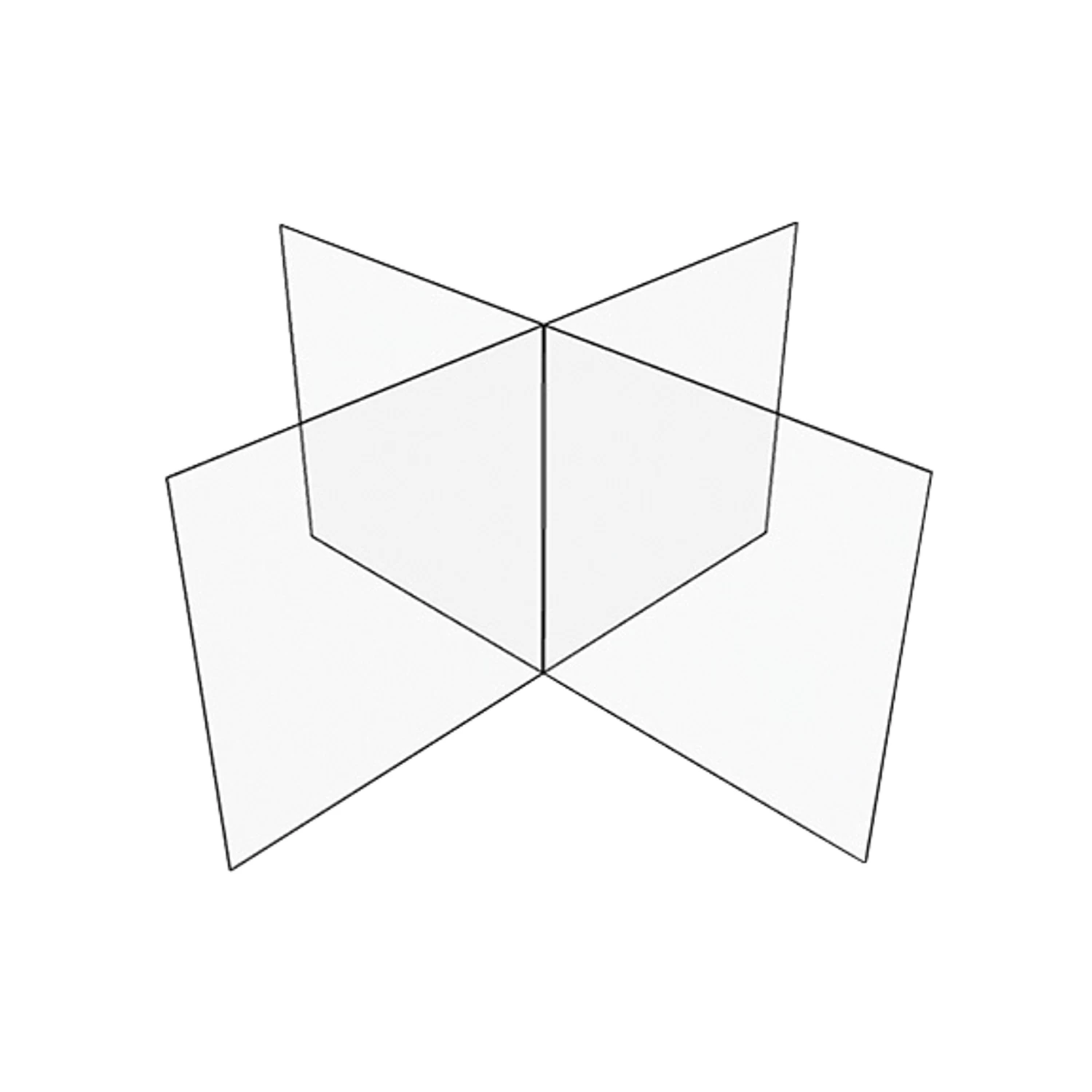 Acrylic X Table Divider 1 Acrylic X Table Divider