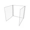 Acrylic Three-Sided Desk Shield