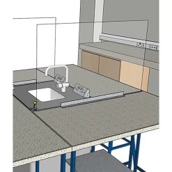 Magnetic-Mount Acrylic Shield -Storage protective equipment 65 207d