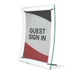 Acrylic Tabletop Curved Sign Holder