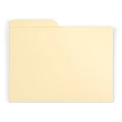 Gaylord Archival® Reinforced Half-Cut Tab Letter Size File Folders (100-Pack)