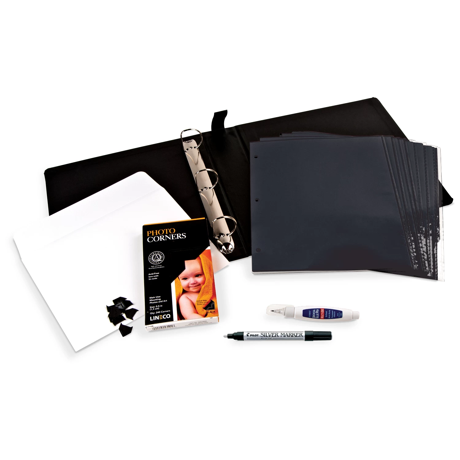 Gaylord Archival® 1 1/2" D-Ring Photo Album Kit 2 Gaylord Archival® 1 1/2" D-Ring Photo Album Kit - Image 2