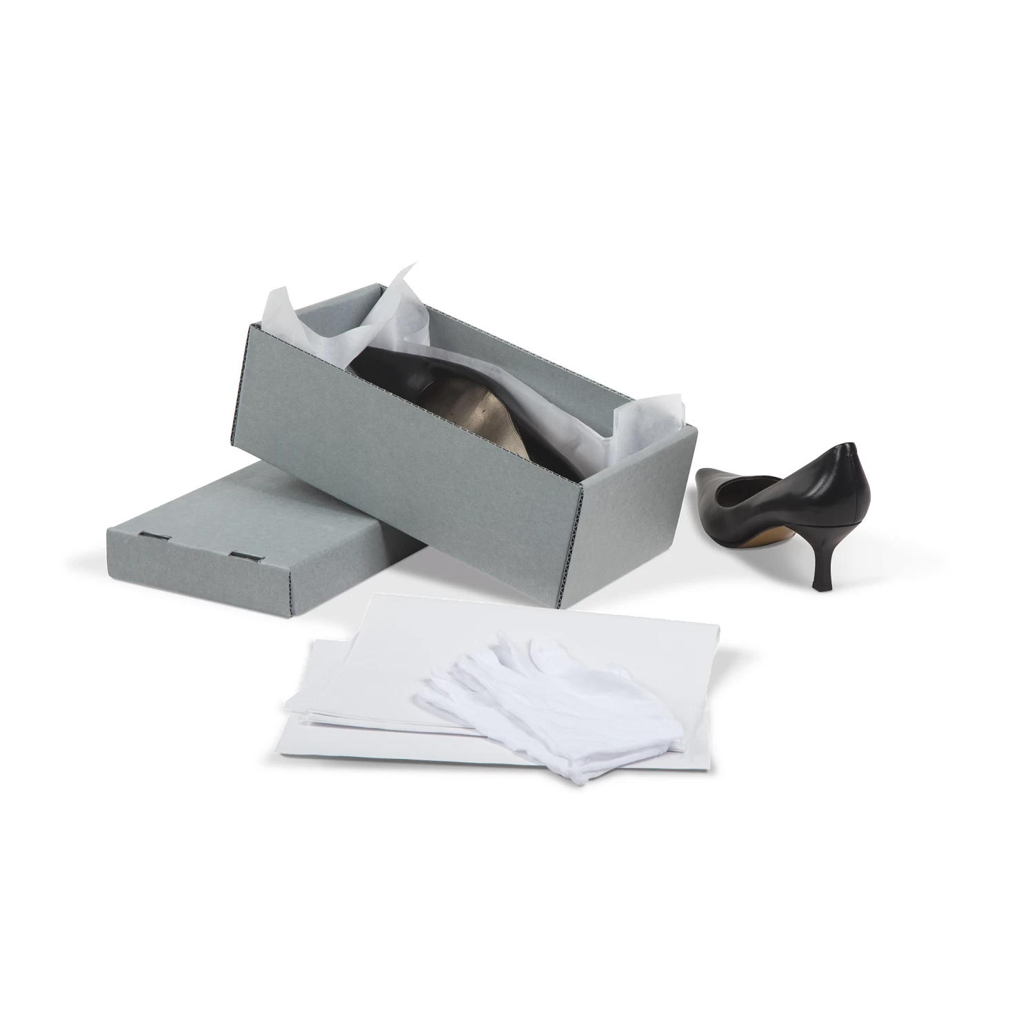 Gaylord Archival® E-flute Shallow Board Lid Shoe Preservation Kit 1 Gaylord Archival® E-flute Shallow Board Lid Shoe Preservation Kit