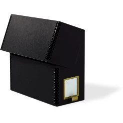 Gaylord Archival® Black Barrier Board Flip-Top Document Case With Label Holder