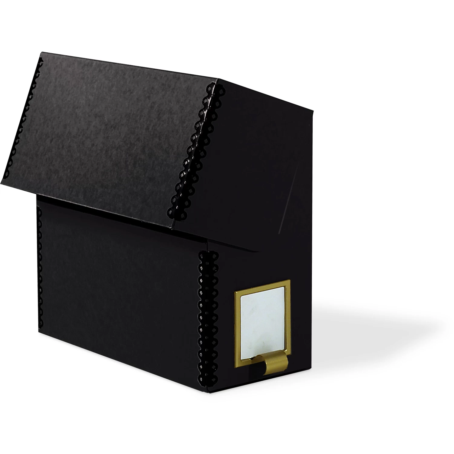 Gaylord Archival® Black Barrier Board Flip-Top Document Case With Label Holder 1 Gaylord Archival® Black Barrier Board Flip-Top Document Case With Label Holder