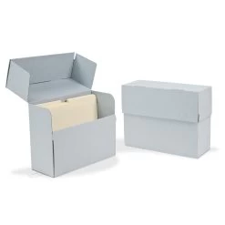 Gaylord Archival® Blue E-flute Flip-Top International A4 Size Document Case