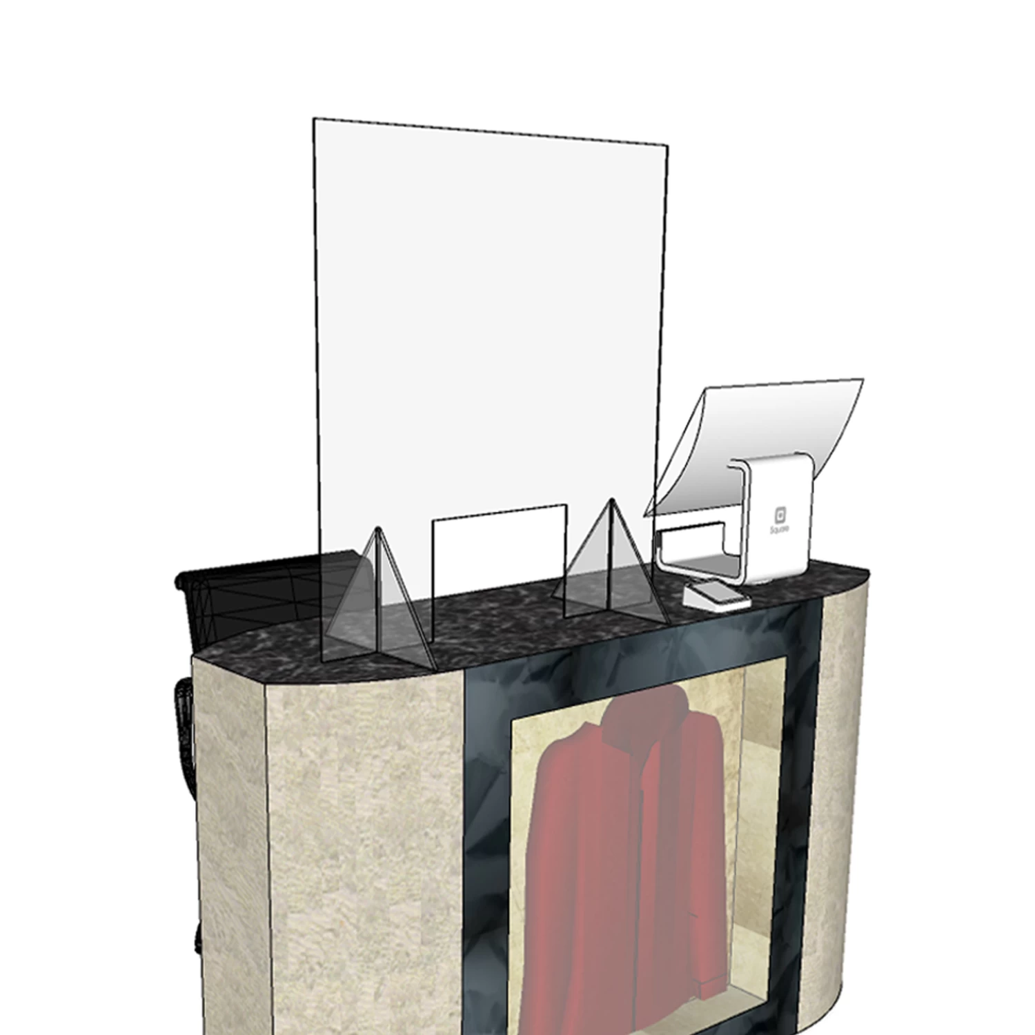 Freestanding Acrylic Countertop Shield 1 Freestanding Acrylic Countertop Shield