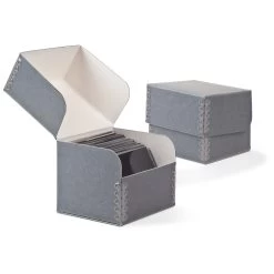 Gaylord Archival® Blue/Grey Barrier Board Flip-Top Photo & Print Box