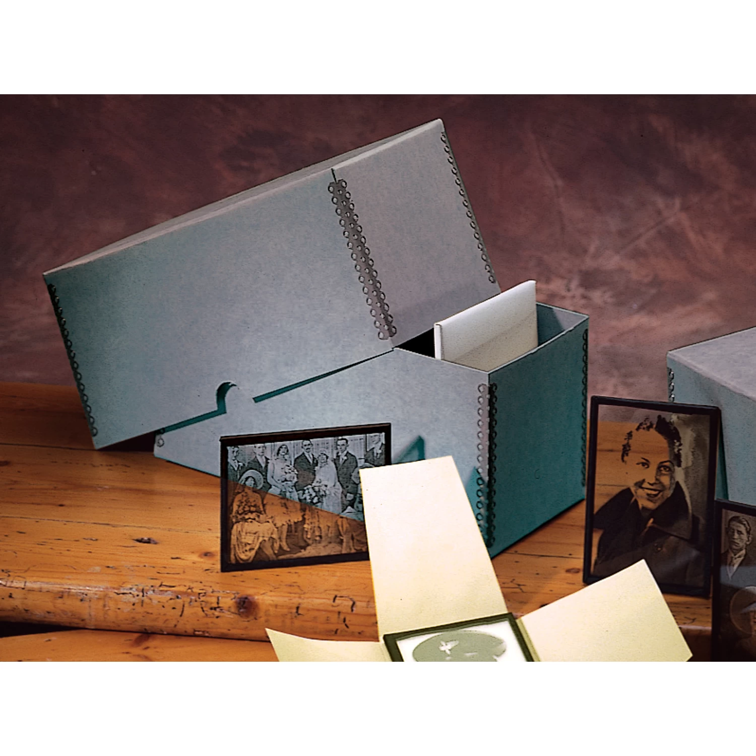 Gaylord Archival® Blue/Grey Barrier Board Lantern Slide Storage Box 1 Gaylord Archival® Blue/Grey Barrier Board Lantern Slide Storage Box