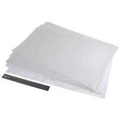 Gaylord Archival® 3 Mil Archival Polyester Page Protectors For Post-Bound Quarterbound Oversize Scrapbooks (25-Pack)