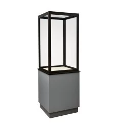 Gaylord Archival® Paxton Square Pedestal Glass Showcase 10 Gaylord Archival® Paxton Square Pedestal Glass Showcase -Storage protective equipment PX303072 Black Grey
