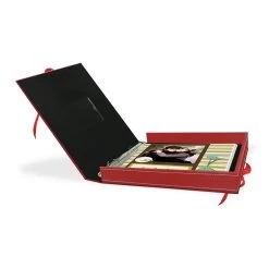 Pioneer® 1 1/4" D-Ring Leatherette Box Scrapbook With Ribbon Closure -Storage protective equipment SBX12 RDa