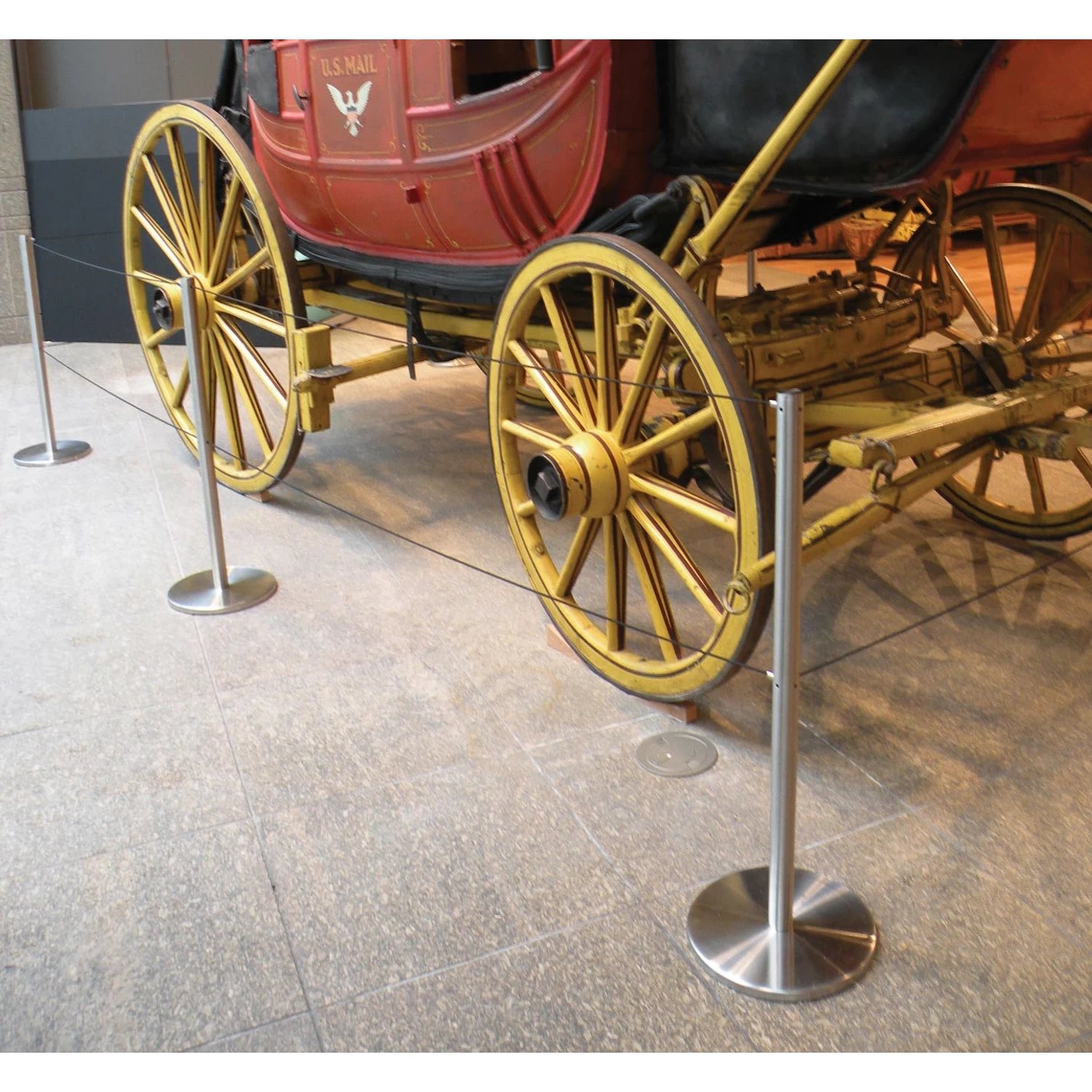 Q-Cord Museum Barrier With Dual Retractable Cords 2 Q-Cord Museum Barrier With Dual Retractable Cords - Image 2