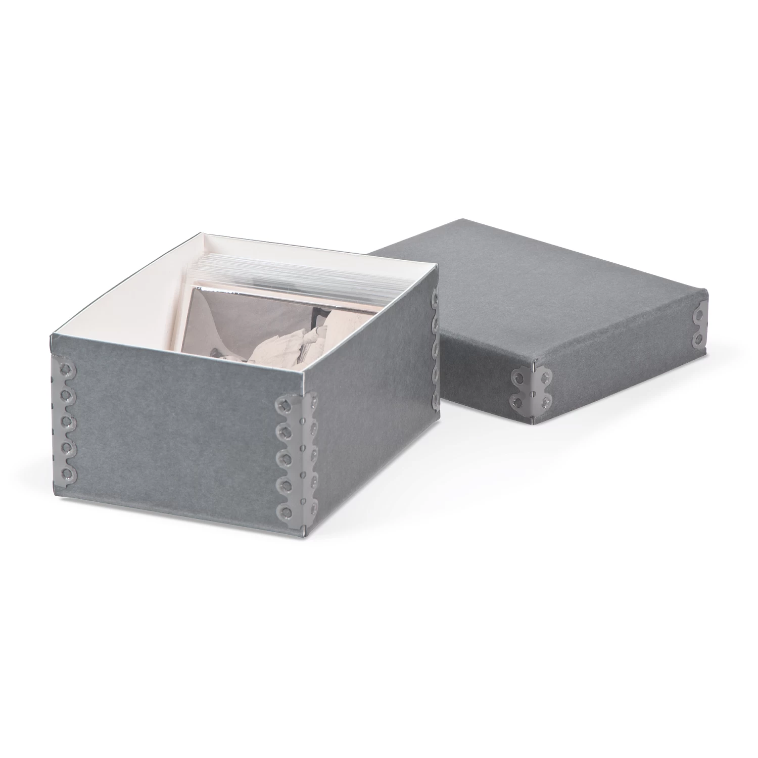 Gaylord Archival® Blue/Grey Barrier Board Carte De Visite Box 1 Gaylord Archival® Blue/Grey Barrier Board Carte De Visite Box