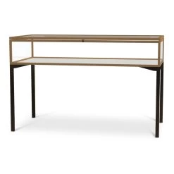 Waddell Keepsake Table Leg Exhibit Case With Hinged Lid