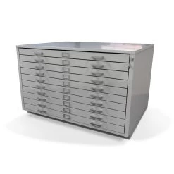 Gaylord Archival® Extra-Large 10-Drawer Locking Horizontal Flat File