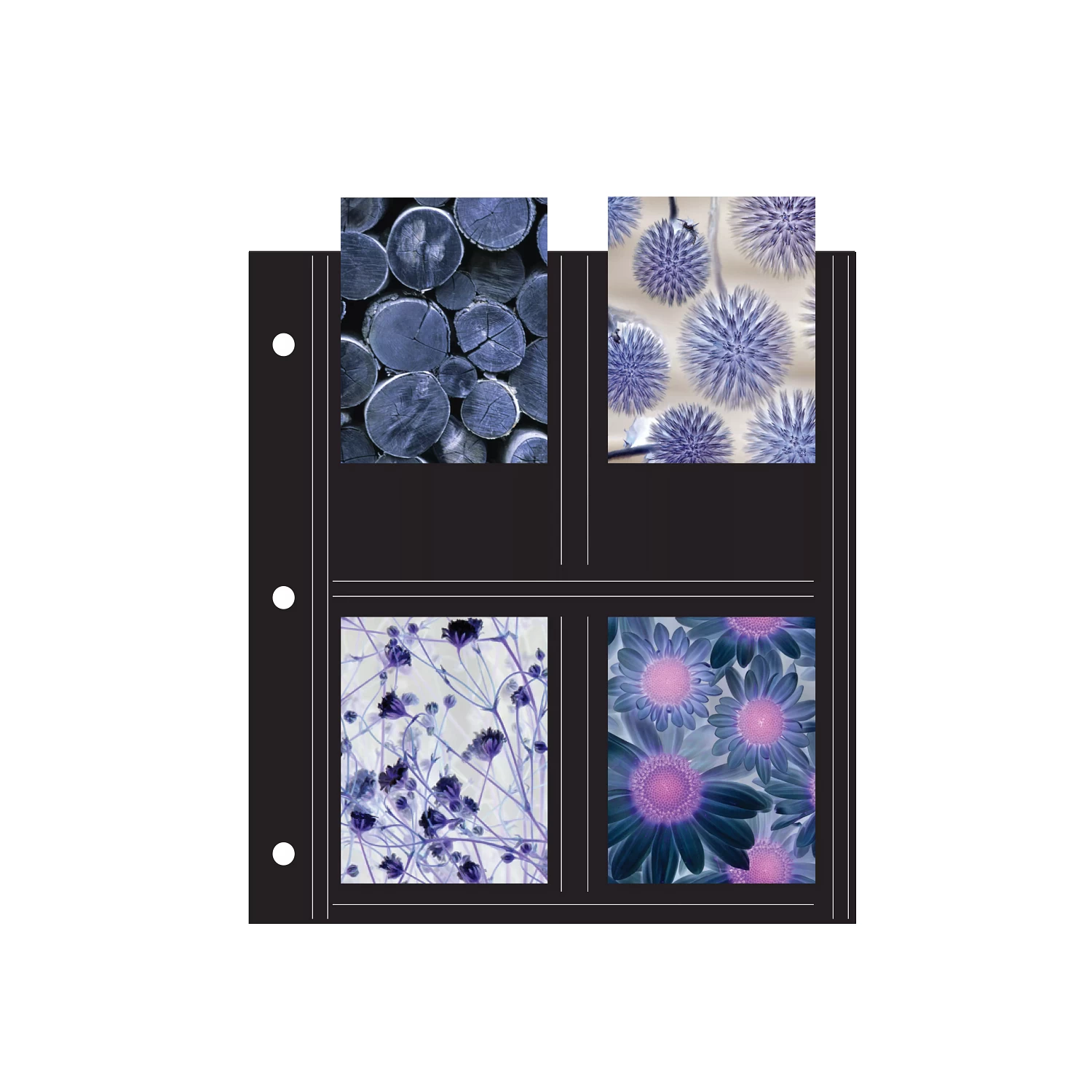 Print File® 8-Pocket Black 3-Hole Punched Album Pages (25-Pack) 1 Print File® 8-Pocket Black 3-Hole Punched Album Pages (25-Pack)