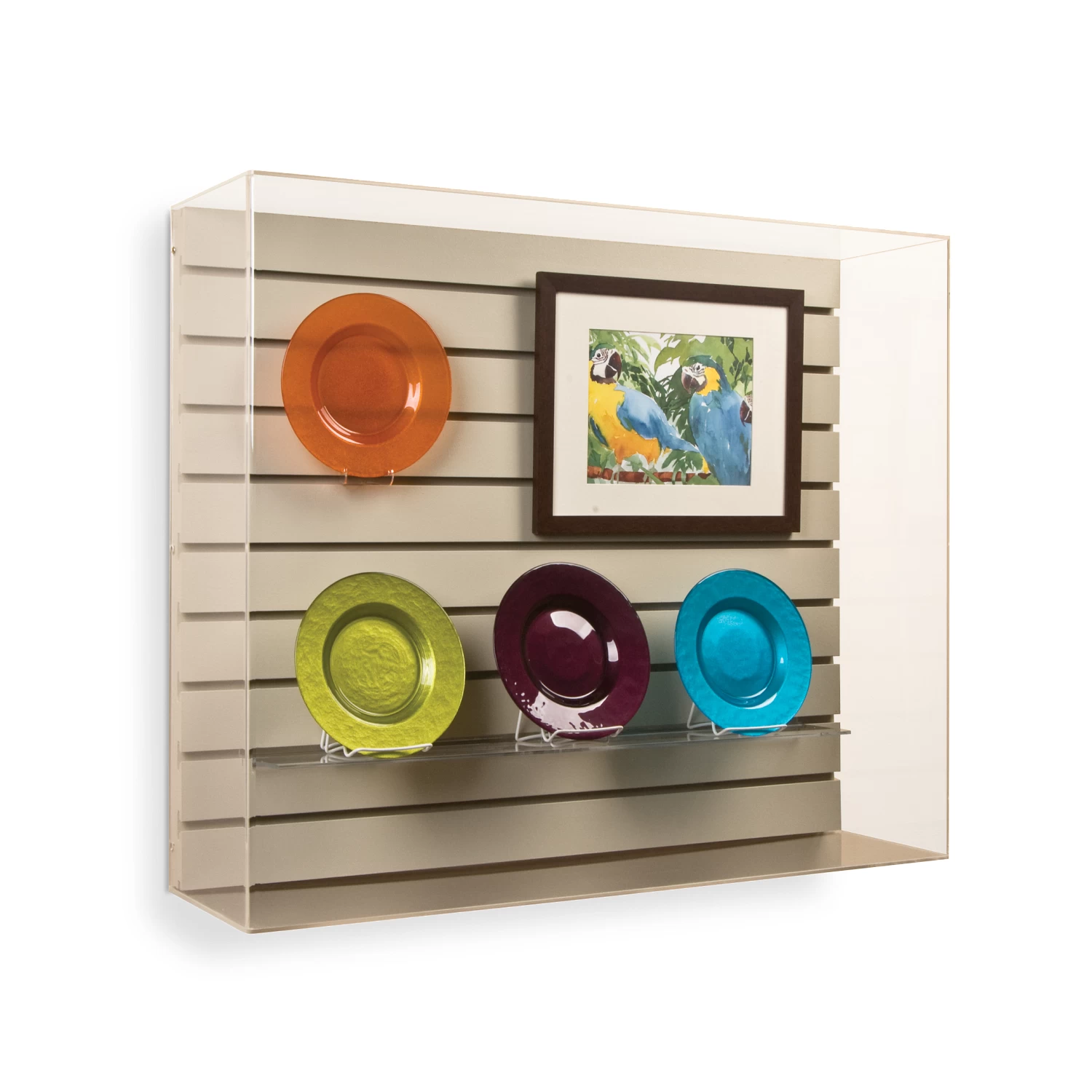 Gaylord Archival® Wall-Mount Slatwall Exhibit Case 1 Gaylord Archival® Wall-Mount Slatwall Exhibit Case
