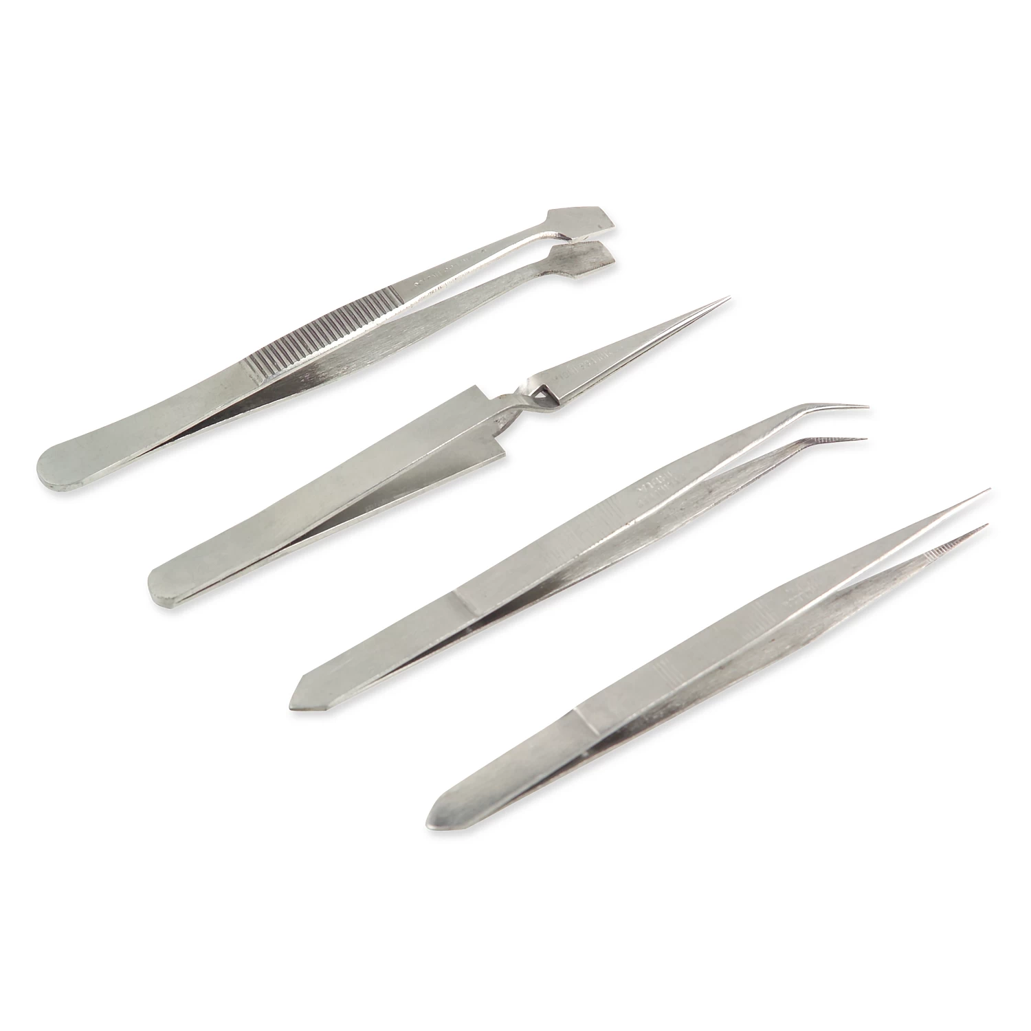 Set Of 4 Tweezers 1 Set Of 4 Tweezers